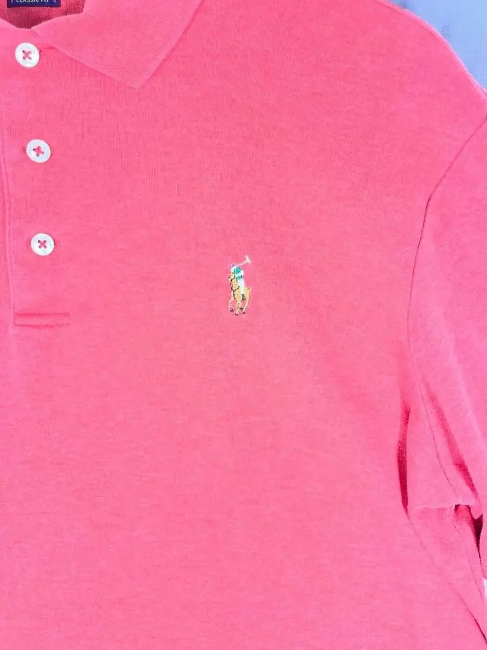 Polo Ralph Lauren Classic Fit Pink Short Sleeve Polo Shirt Medium